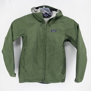 Patagonia Men's S Torrentshell 2.5L H2No Rain Jacket Green Full Zip Hooded 83802